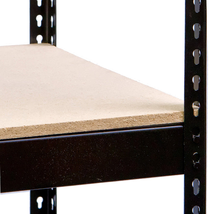 Heavy-Duty Boltless Shelving Parts & Shelf Levels - Black