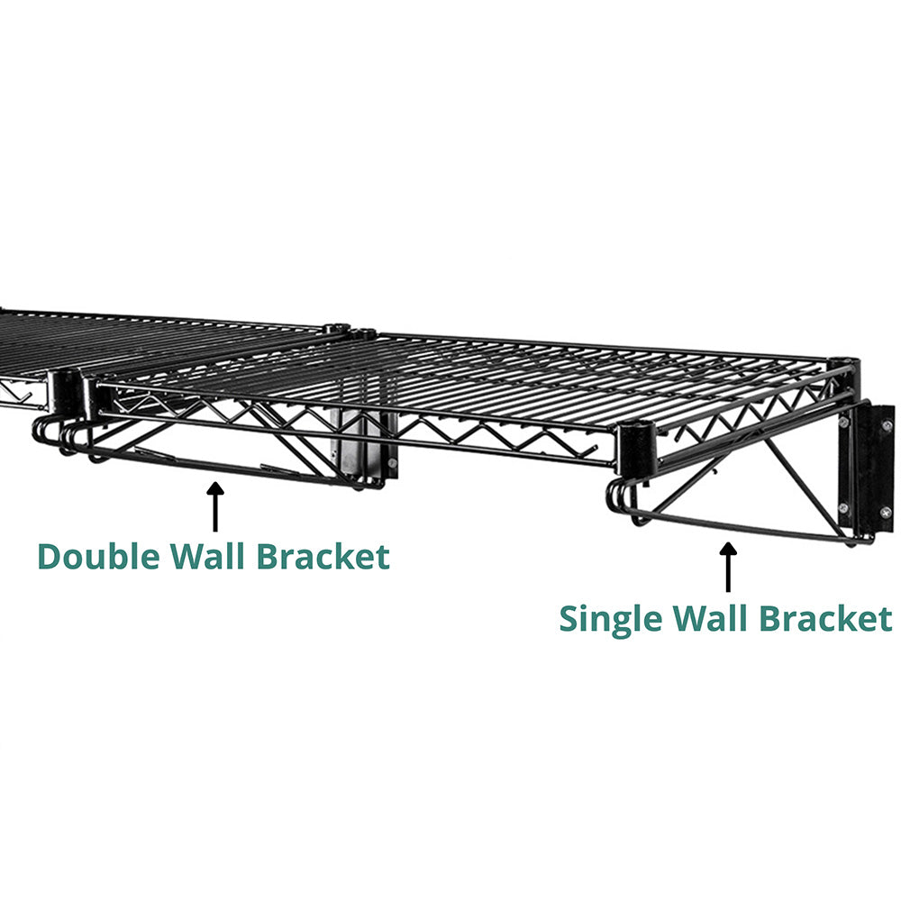 18"d Black Wall Brackets