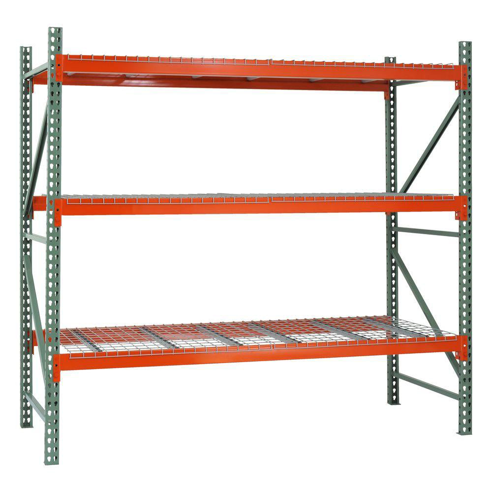 3-Tier Teardrop Pallet Rack Starter Units w/ Wire Decking - 42"d x 192"h