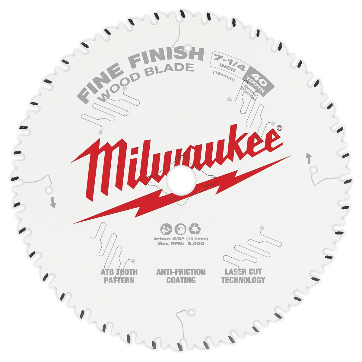 Milwaukee 5-3/8" 36T Fine Finish Circular Saw Blade (48-40-0524)