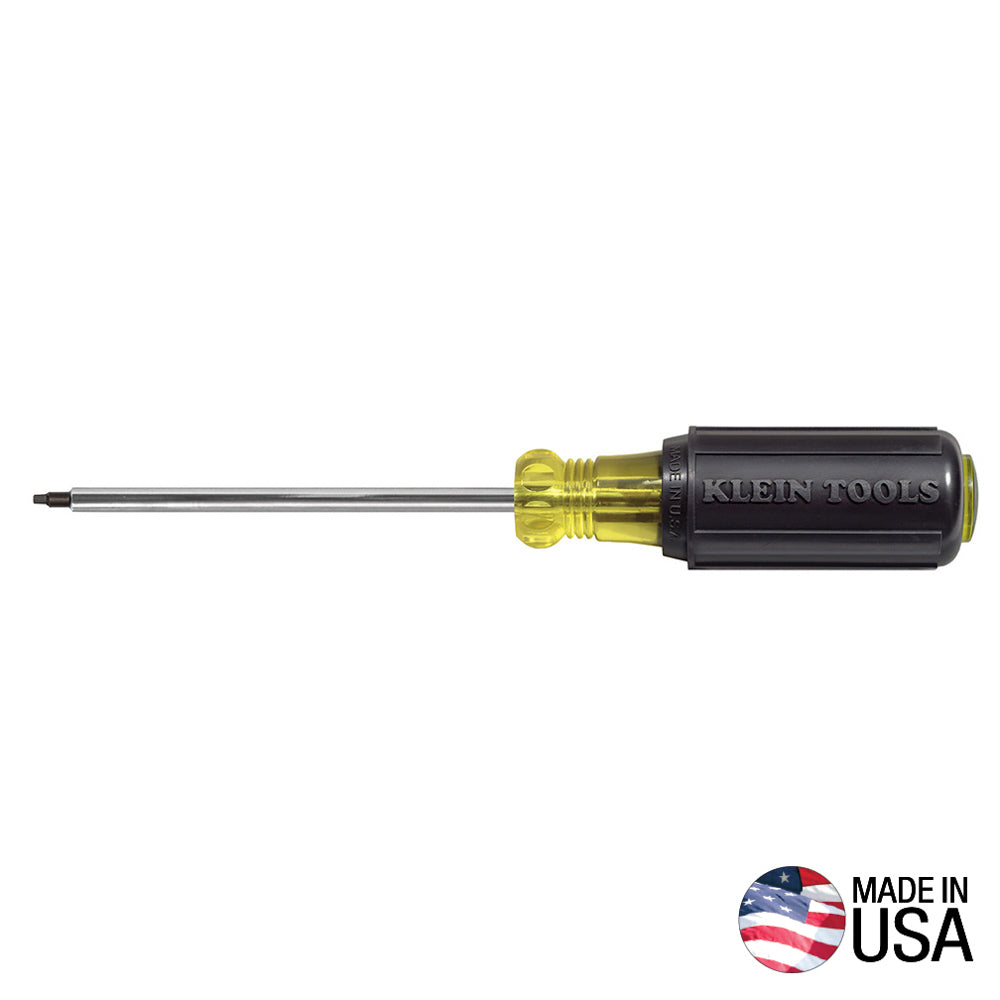 Klein Screwdriver, #1 Square Recess Tip, 4-Inch Shank (661)