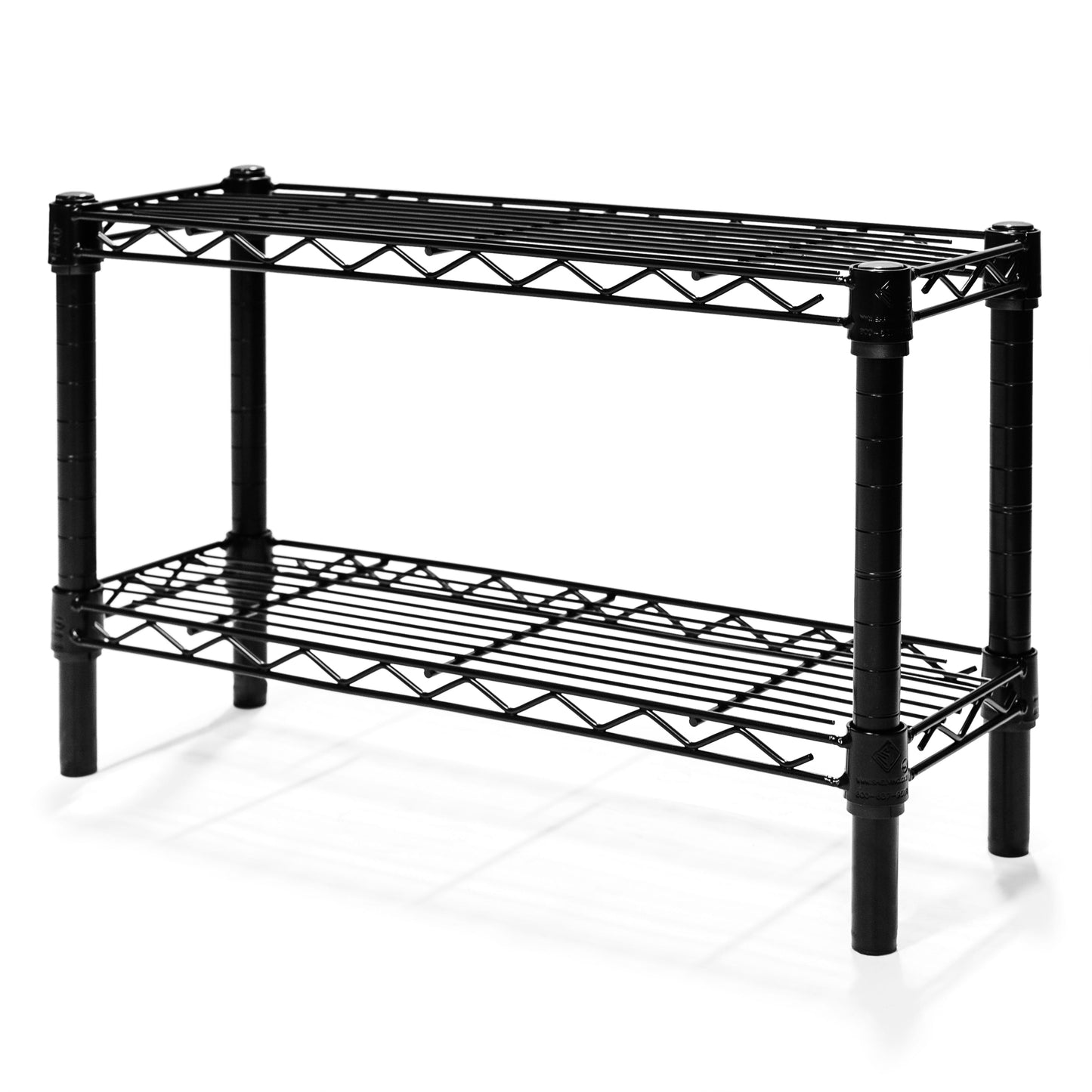 8"d x 14"h Black Wire Shelving w/ 2 Shelves