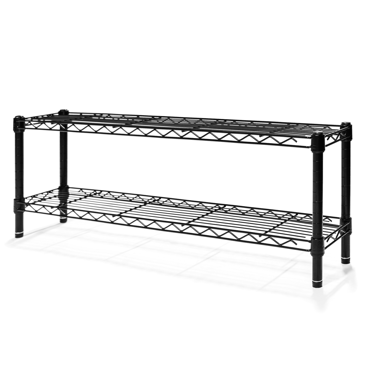 8"d x 14"h Black Wire Shelving w/ 2 Shelves