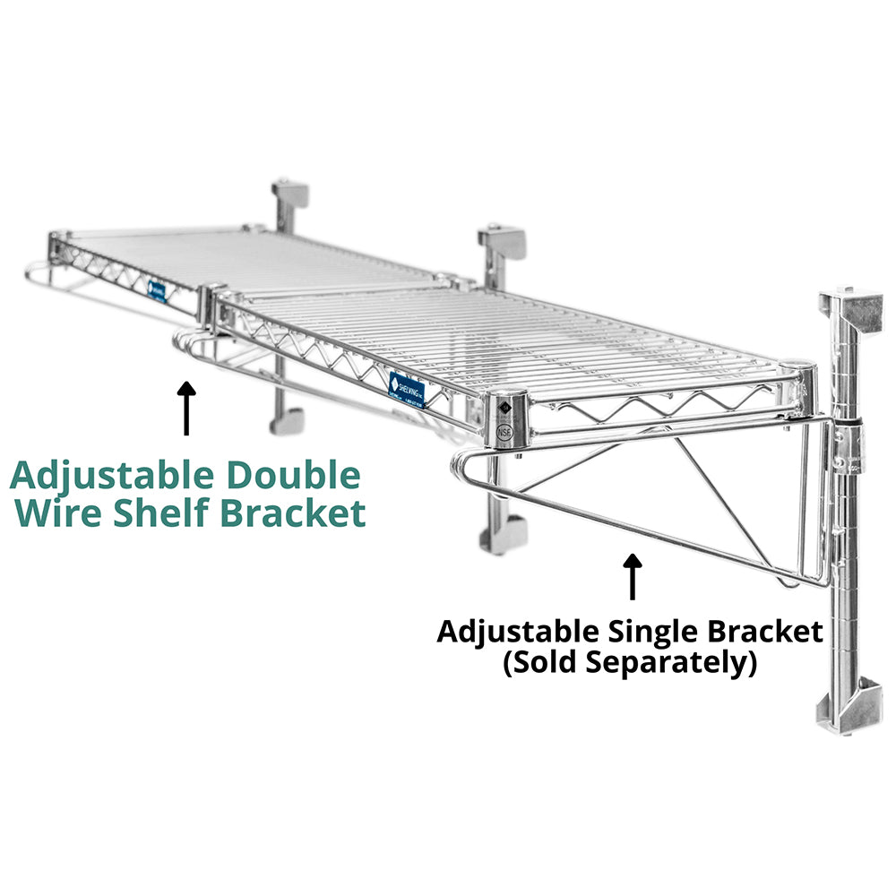 Adjustable Double Wire Shelf Brackets
