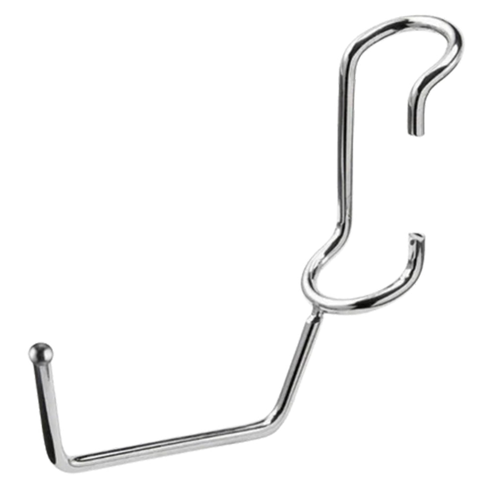 Chrome-plated steel utility hanger post hook for 1-inch diameter wire shelving posts.