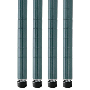 Green Wire Shelving Posts - 4-Pack