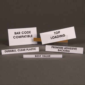 Open-Edge Top-Loader Label Holders - 50pk