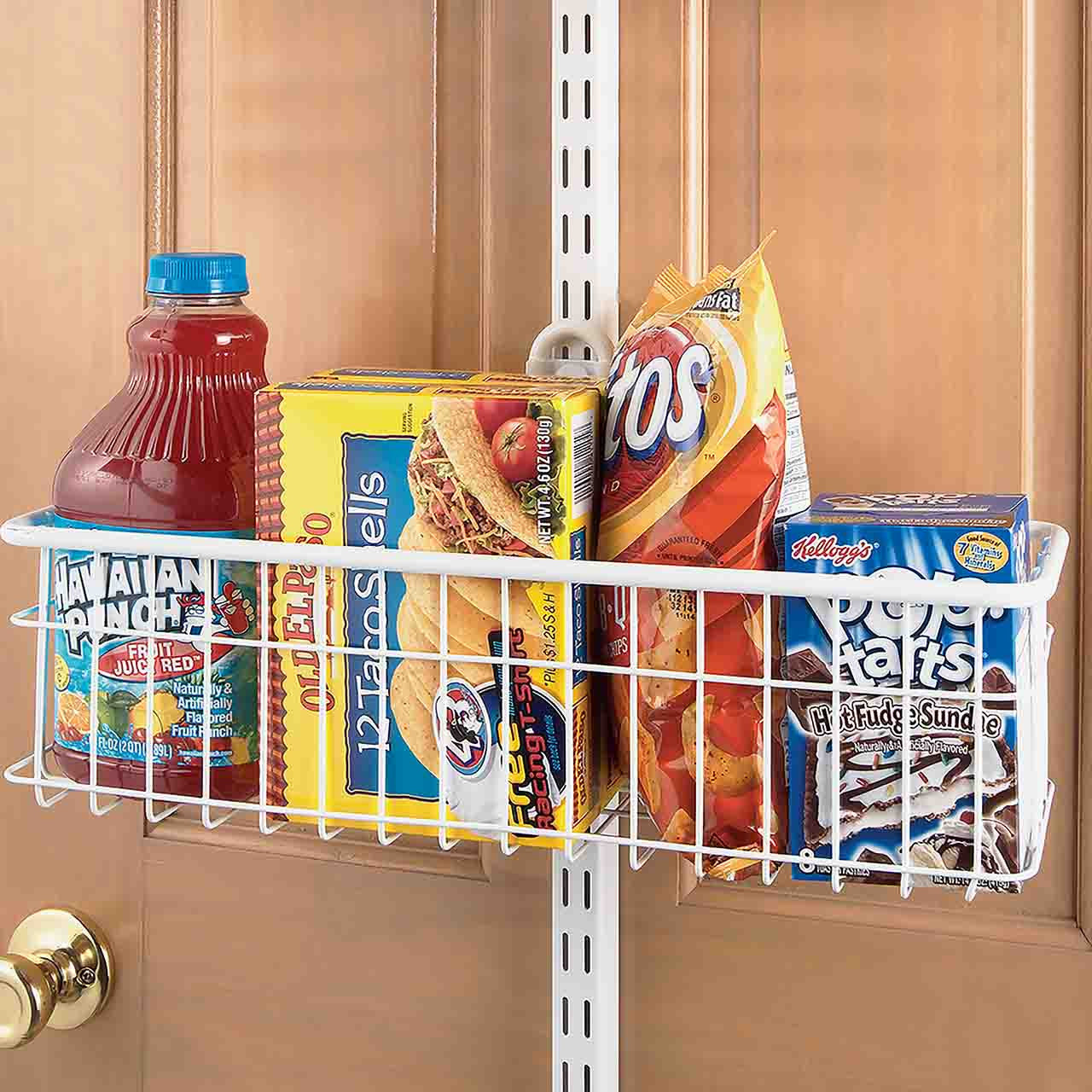 18" x 6" Over-the-Door Basket - White