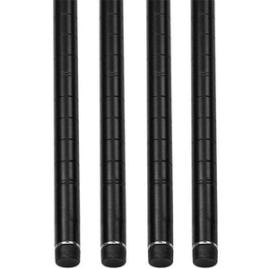Black Wire Shelving Posts - 4-Pack