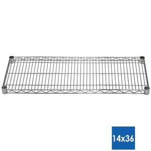 14"d Chrome Wire Shelves