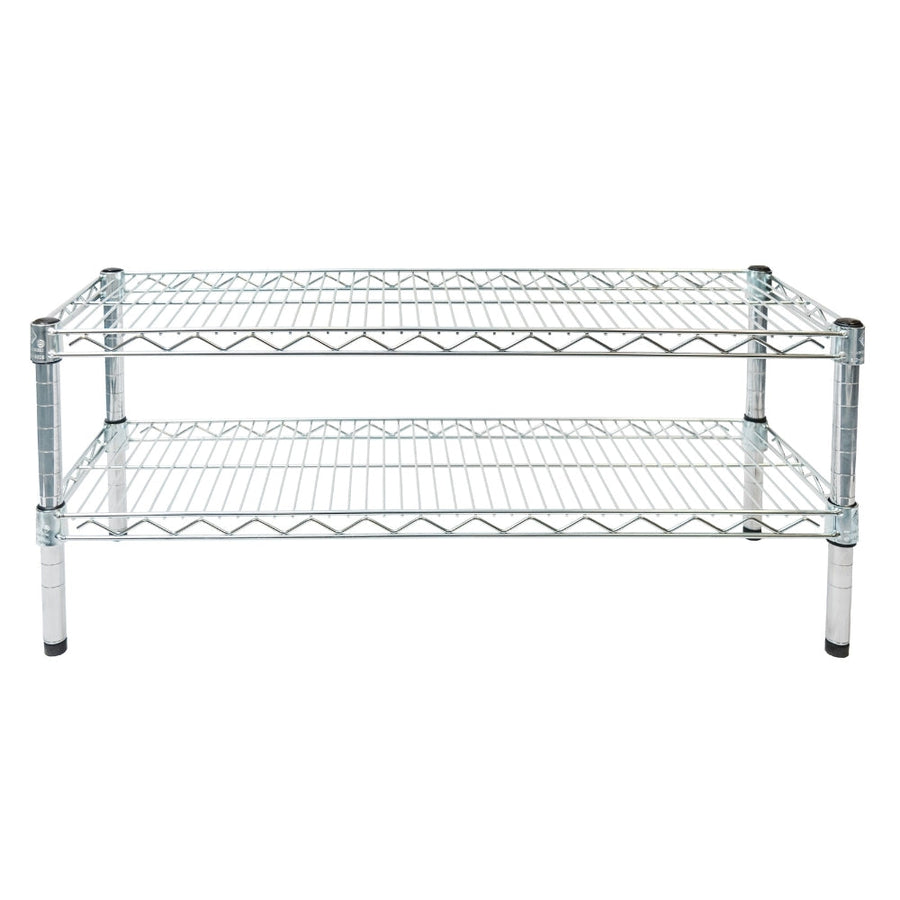 Chrome 2-Tier Shoe Rack