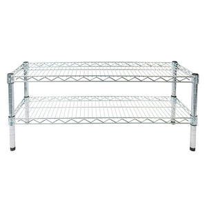 Chrome 2-Tier Shoe Rack