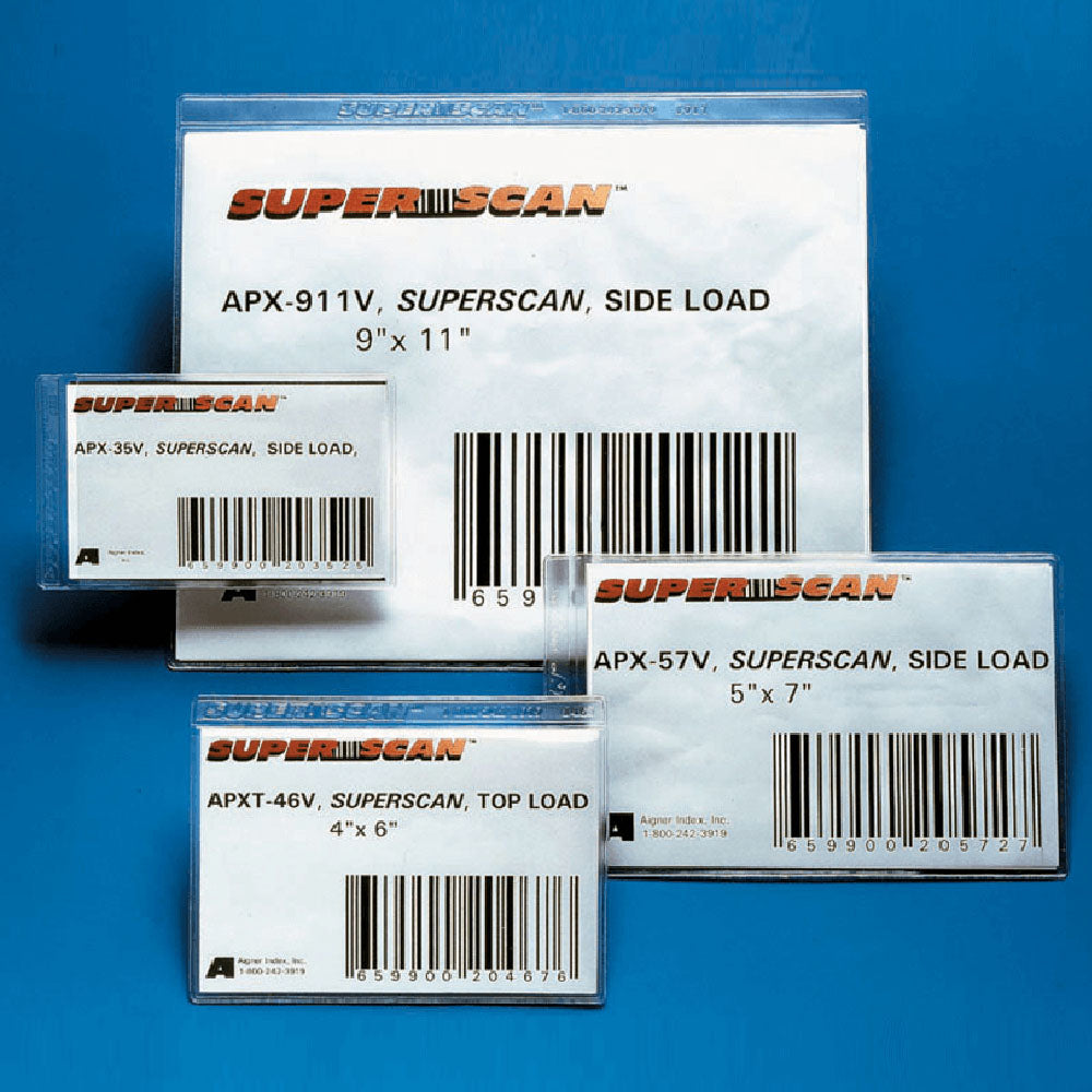 Clear SUPERSCAN GOLD Label Holders - 50pk