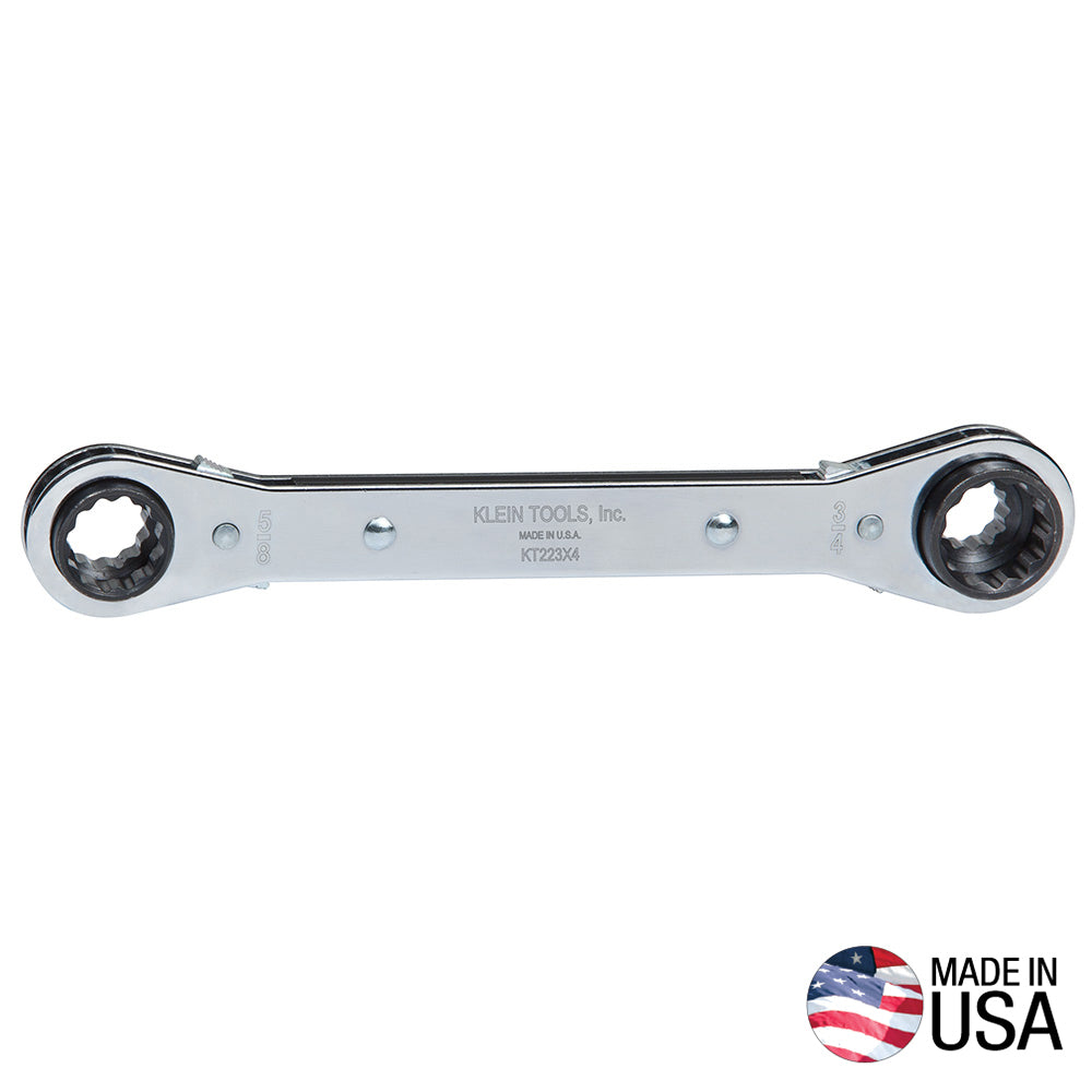 Klein Lineman's Ratcheting 4-in-1 Box Wrench (KT223X4)
