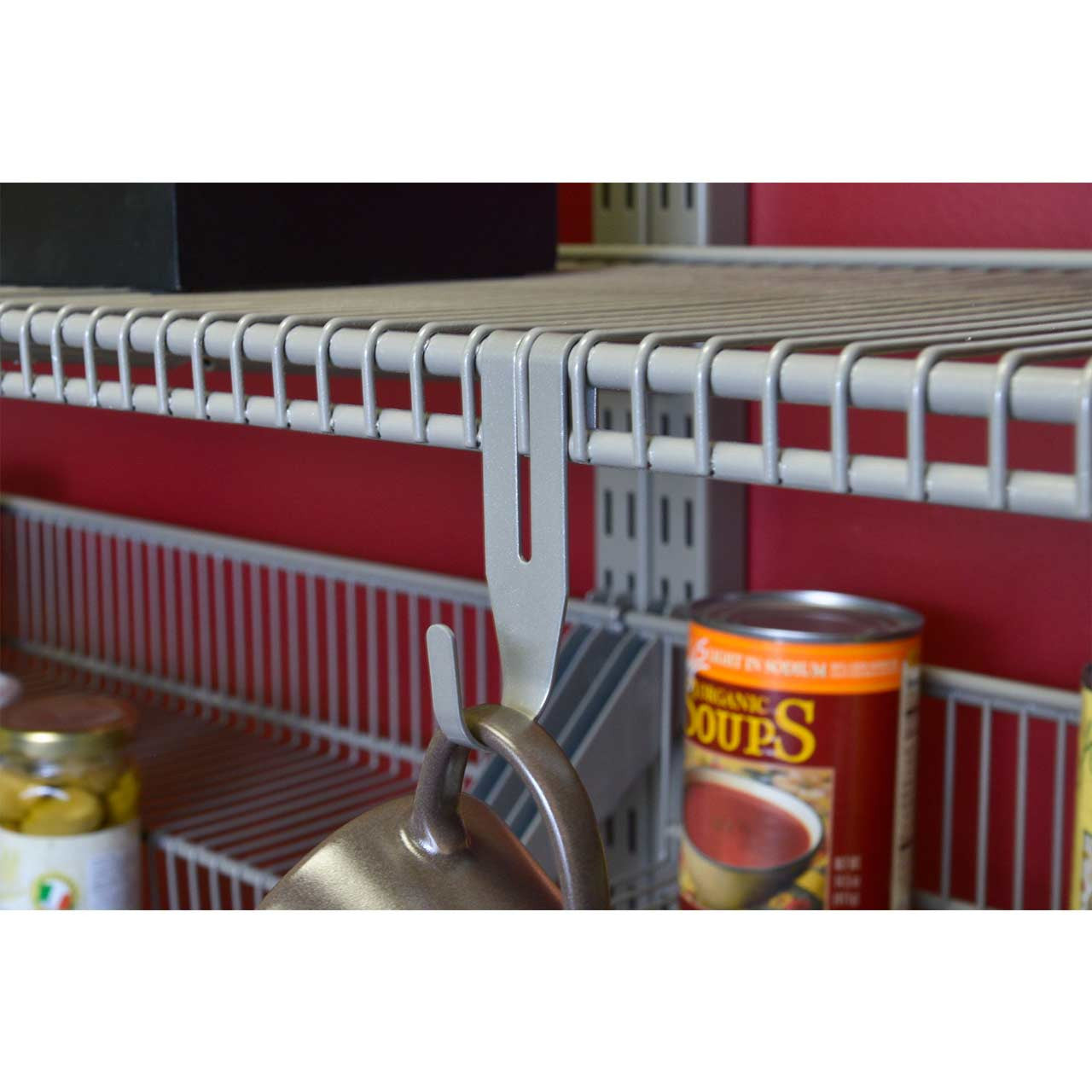 Ventilated Shelf Hook - Granite (4/bag)