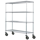 12"d Wire Cart with 4 Shelves