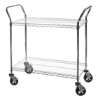24"d Utility Cart with 2 Wire Shelves