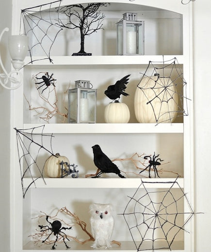 halloween bookshelf