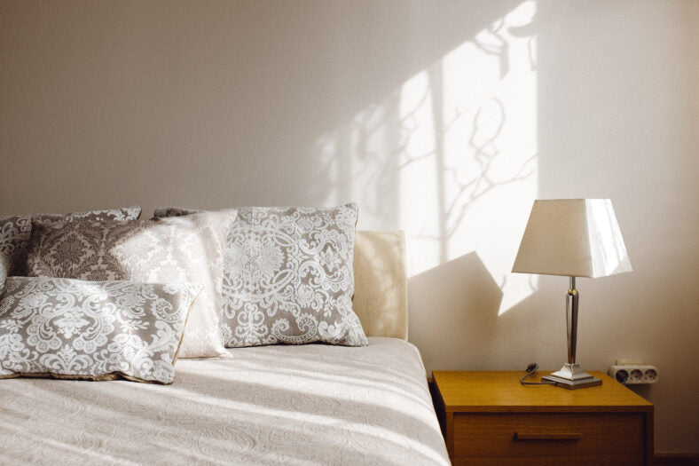 create a floating headboard in your bedroom