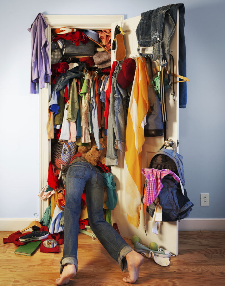 cleaning out a closet