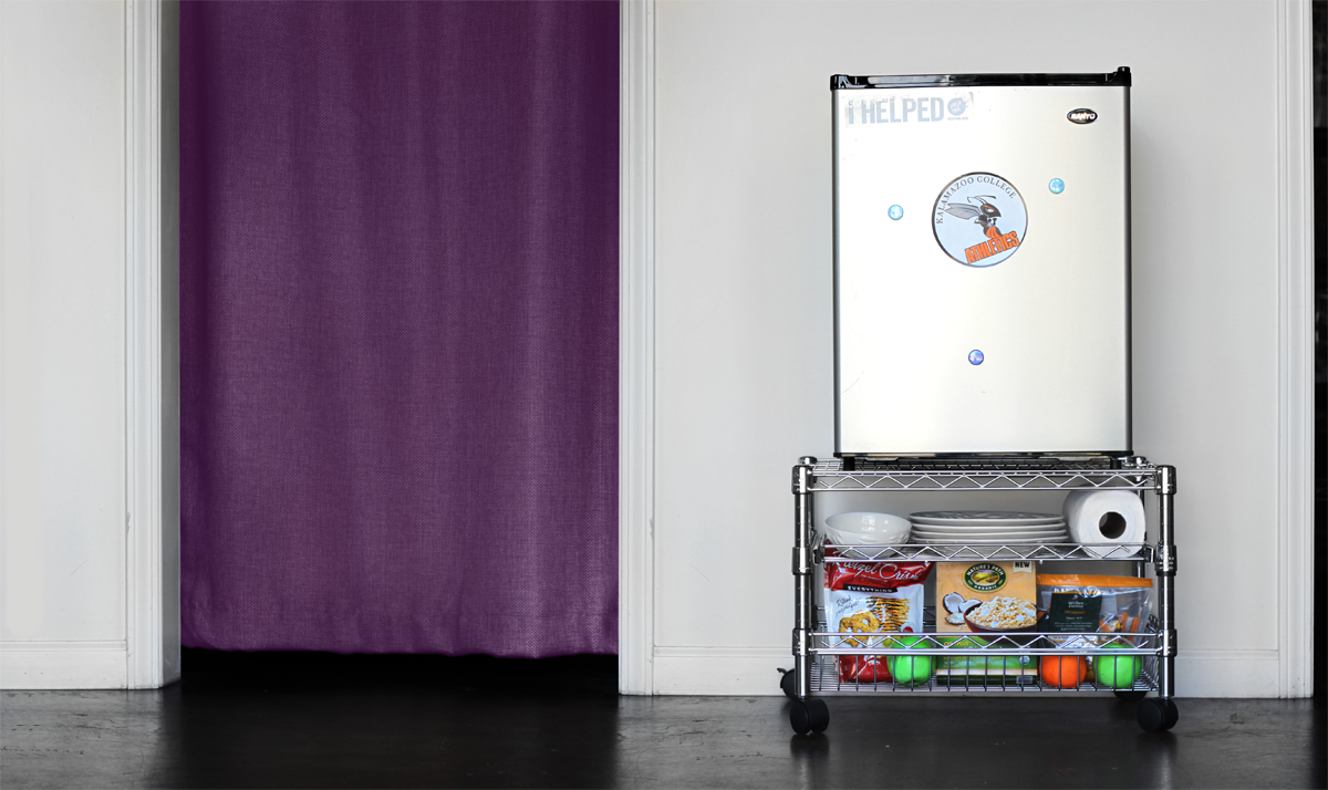 wire shelving cart stand for dorm fridge or microwave