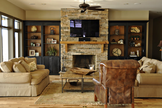 How to Hang a Floating Mantel From a Stone or Brick Fireplace