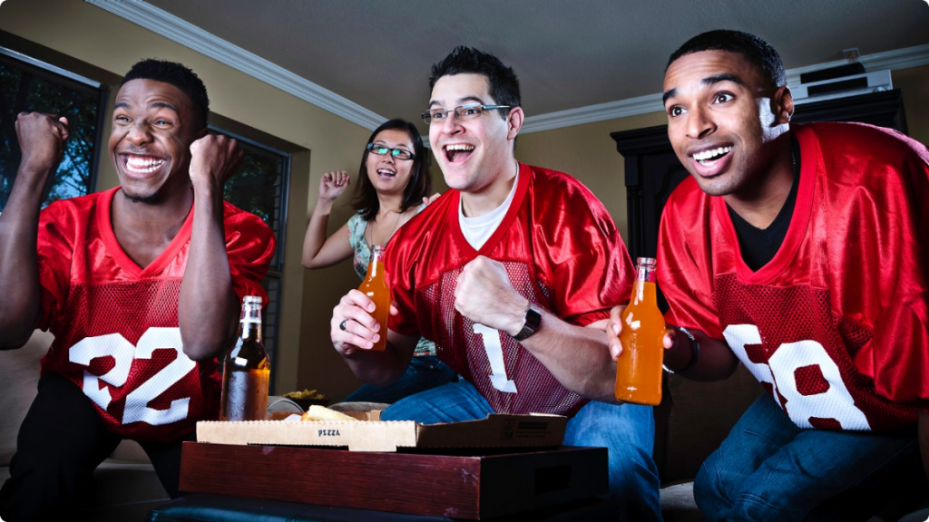 watching football