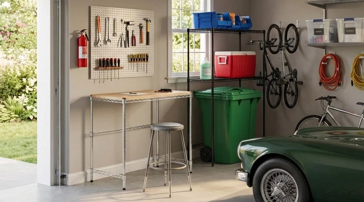 How to Organize a Garage or Basement with Wire Shelving