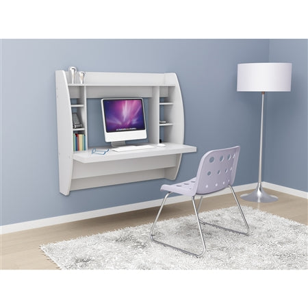 White Floating Desk