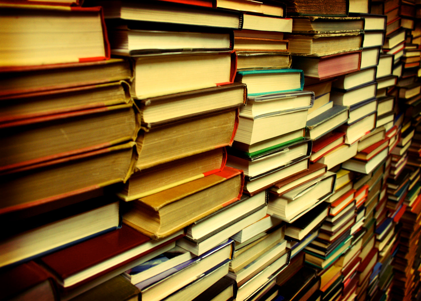 stacked books