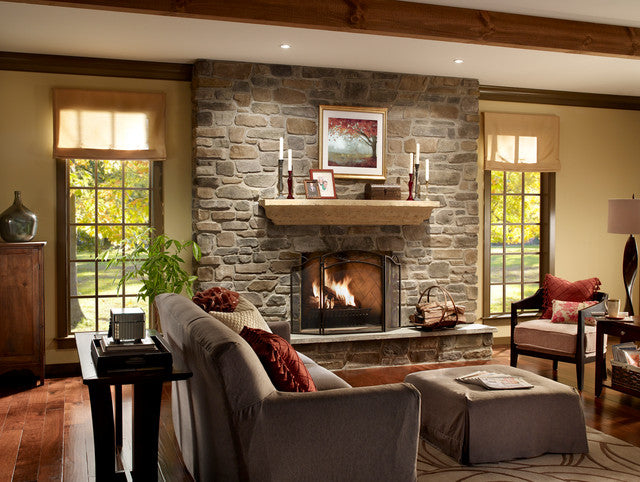 fire place in living room
