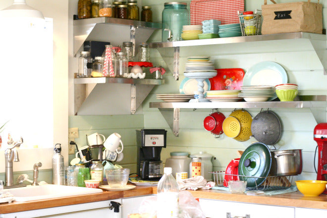 cluttered kitchen