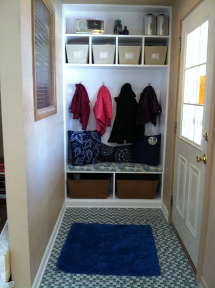 closet into a mudroom