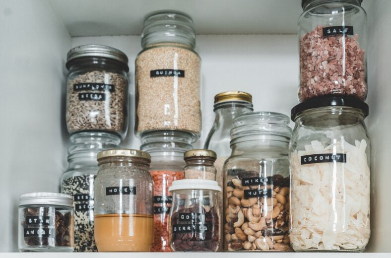 decanting items in your pantry