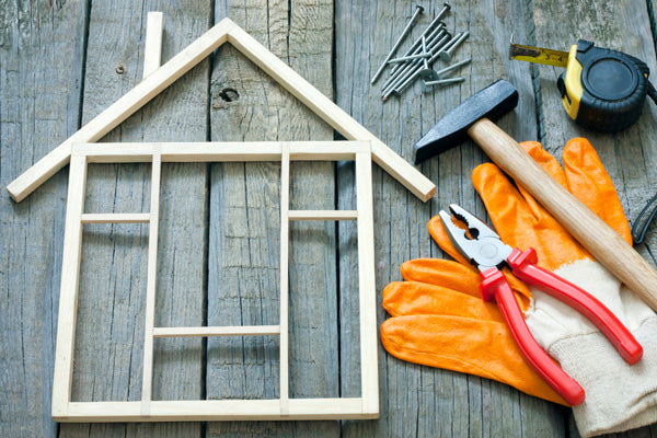 House construction renovation abstract background