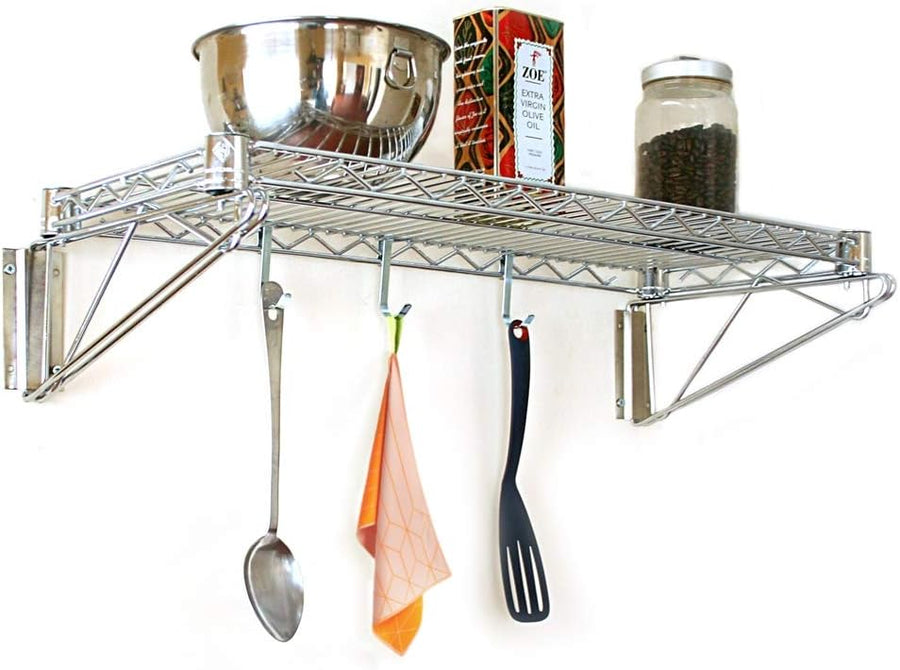 Wall-Mounted Wire Shelving