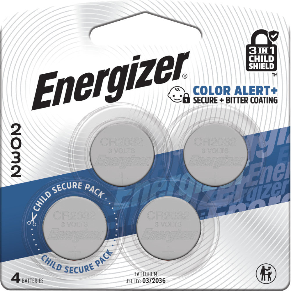 Energizer (named in internal text) CR2032 Lithium Coin Battery (ECRN2032)