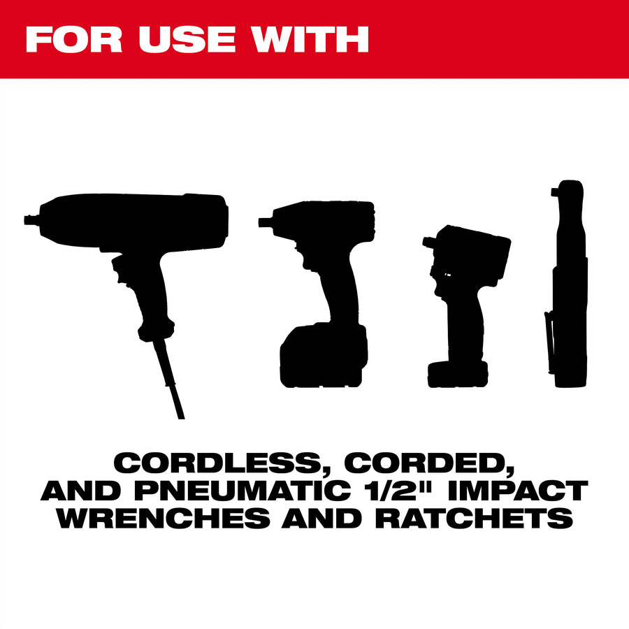 Milwaukee 31PC SHOCKWAVE™ Impact Duty Socket 1/2” Drive Set with PACKOUT™ (49-66-6806)