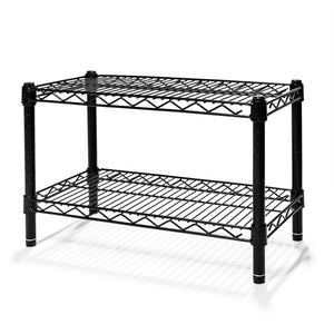 12"d x 14"h Black Wire Shelving w/ 2 Shelves