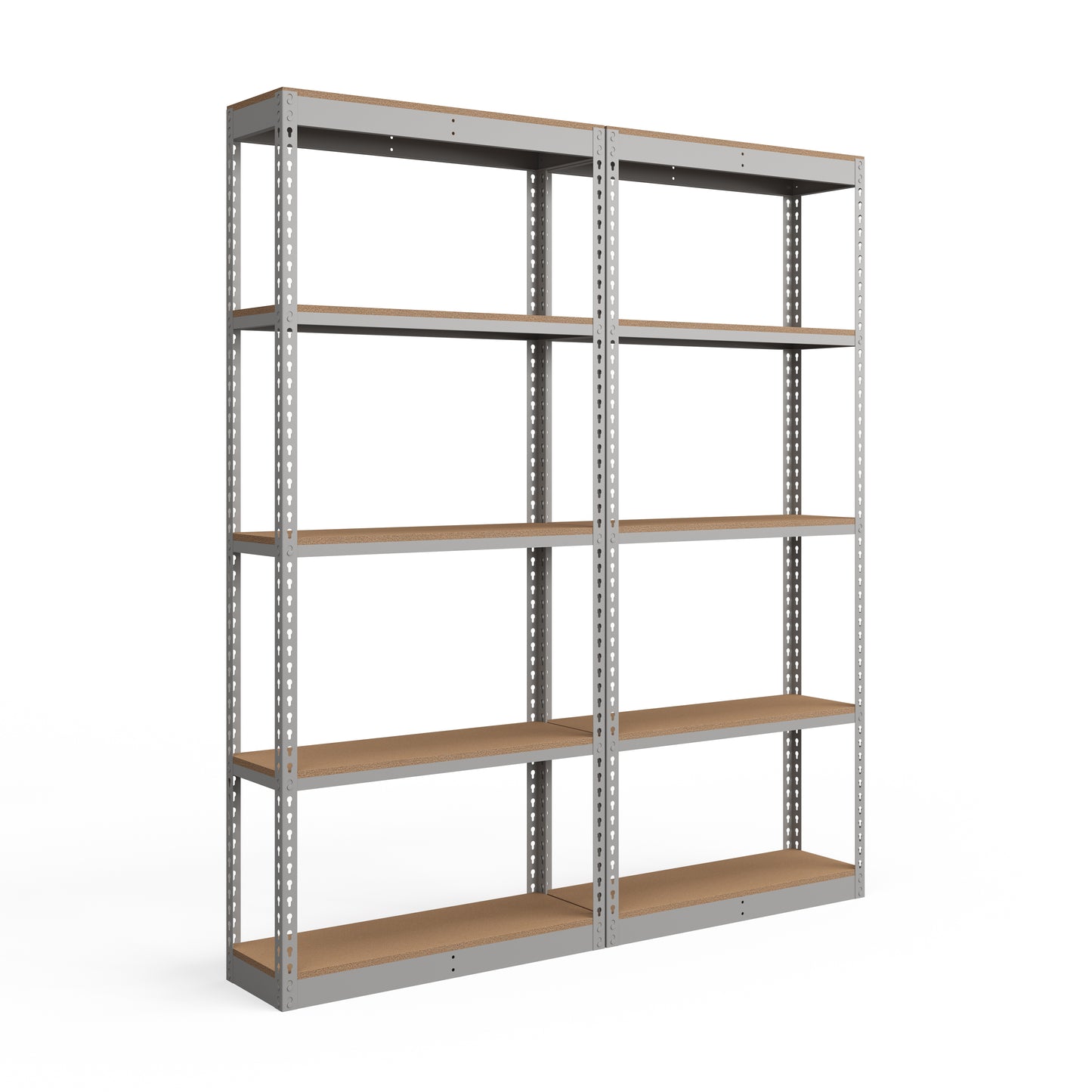 Lyon 12"d 5-Shelf Light-Duty Boltless Shelving Add-On Units - Gray