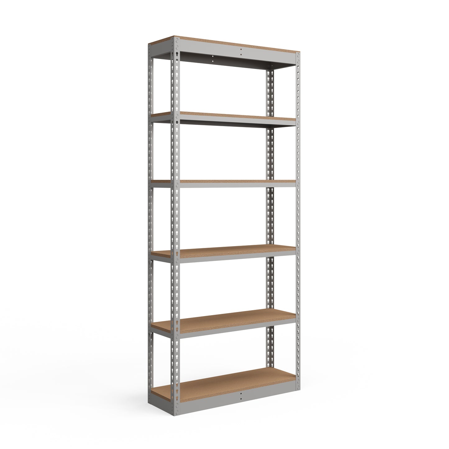 Lyon 12"d 6-Shelf Light-Duty Boltless Shelving Starter Units - Gray