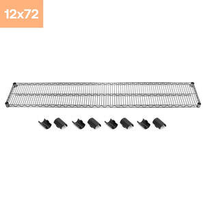 12"d Chrome Wire Shelves with Shelf Clips
