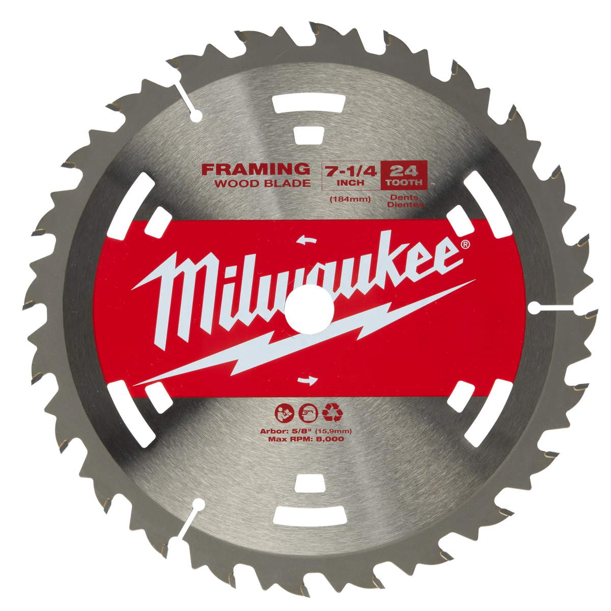 Milwaukee Circular Saw Framing Blades 7-1/4" 24T - 10PK (48-41-0710)
