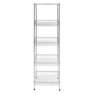 Standard Duty 14"d x 18"w x 60"h 5-Tier Chrome Wire Basket Shelving