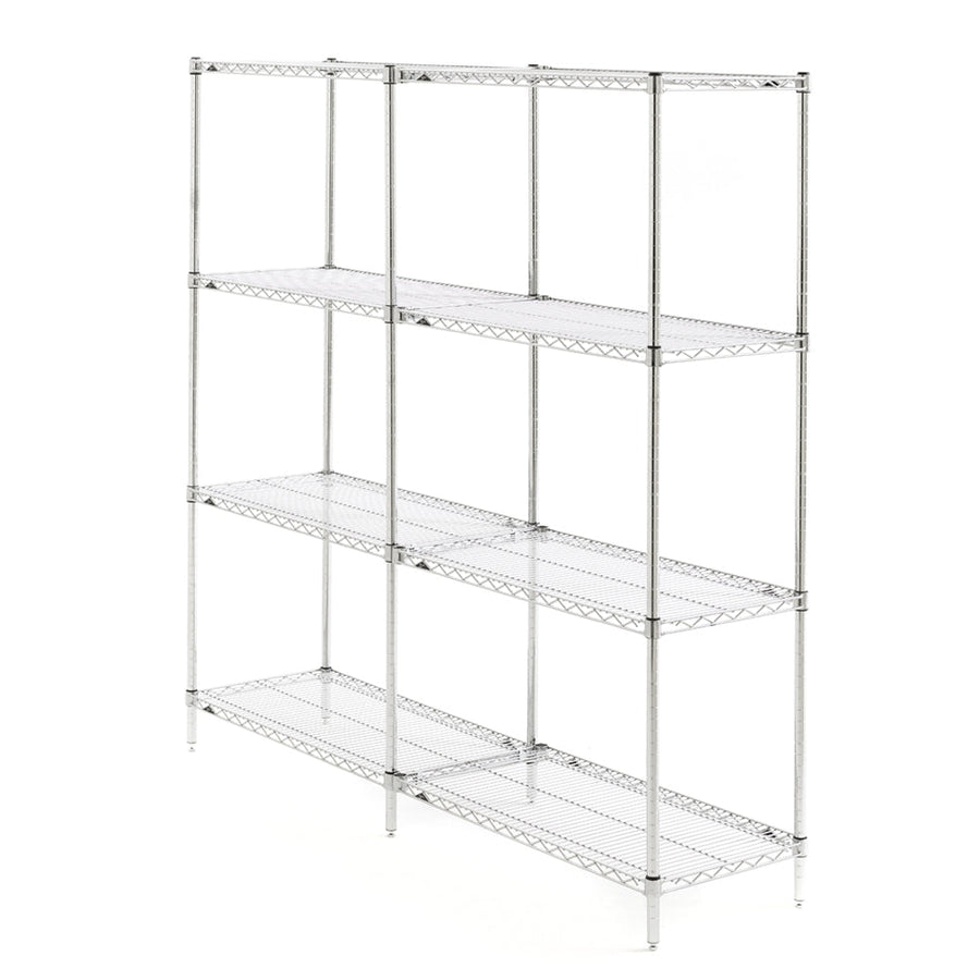 18"d x 63"h - Metro Super Erecta Stainless Steel 4-Shelf Add-On Units