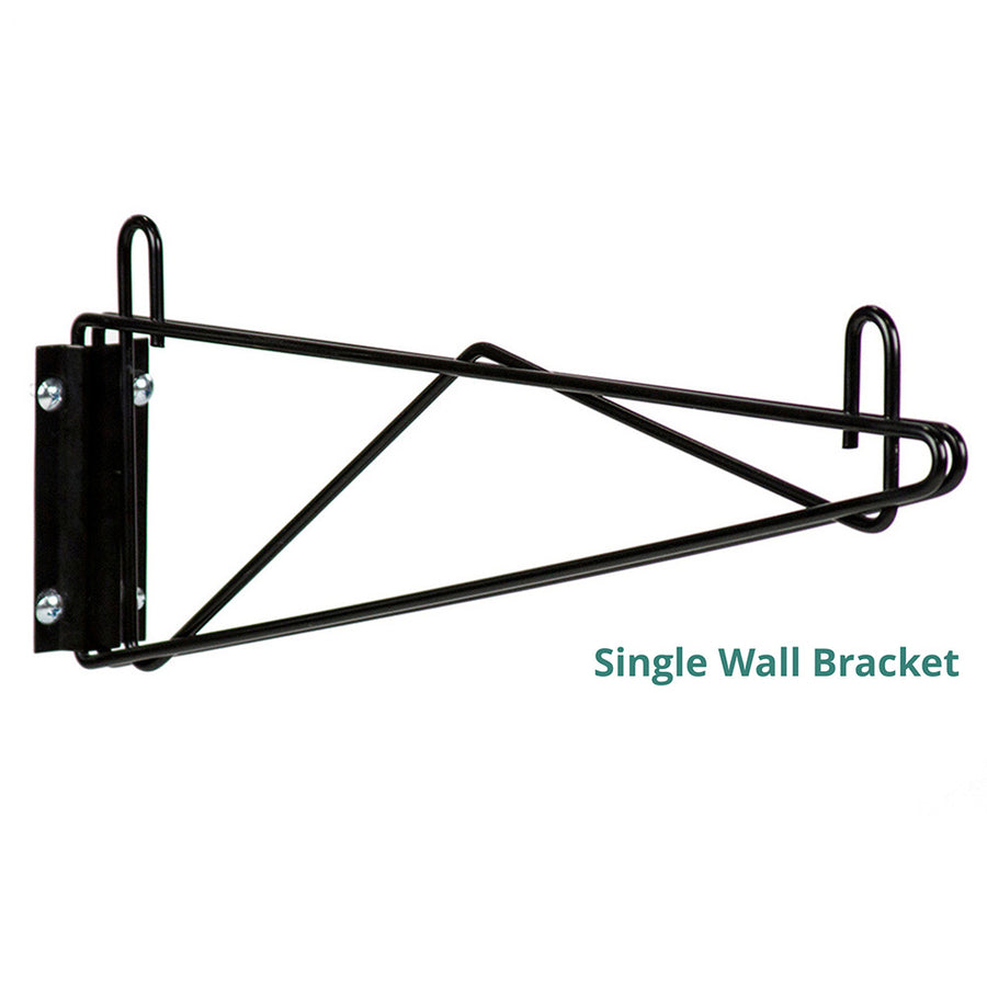 18"d Black Wall Brackets