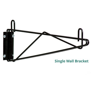 18"d Black Wall Brackets