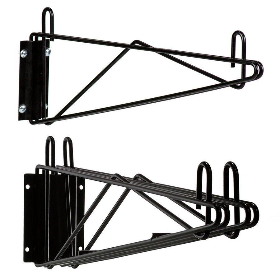 18"d Black Wall Brackets