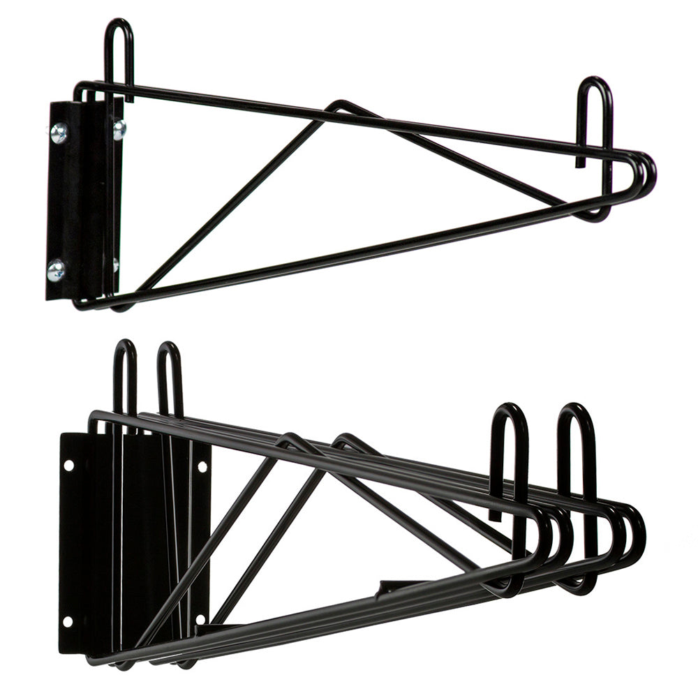 18"d Black Wall Brackets