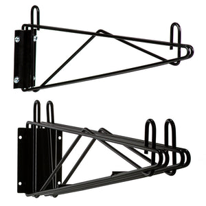 18"d Black Wall Brackets